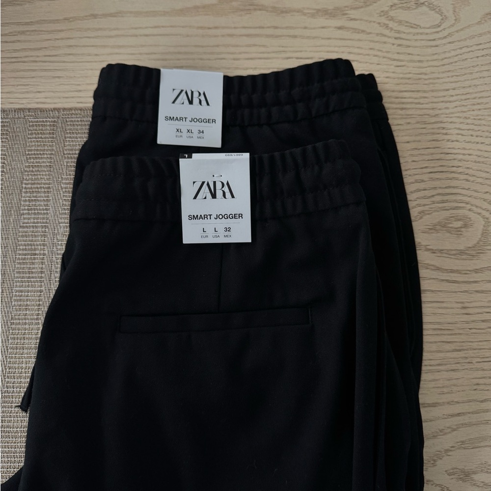 Zara Black Jogger Sweatpants with Elastic Waistband